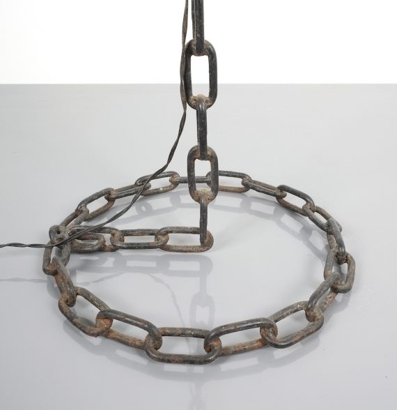 Franz West style chain link floor lamp 2 Kopie