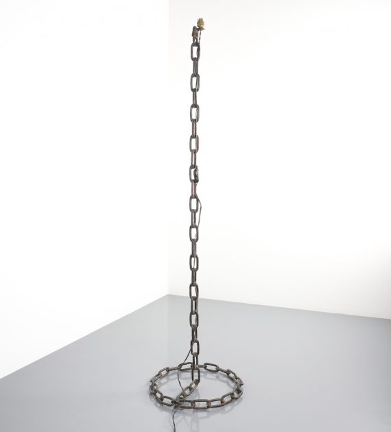 Franz West style chain link floor lamp 3 Kopie