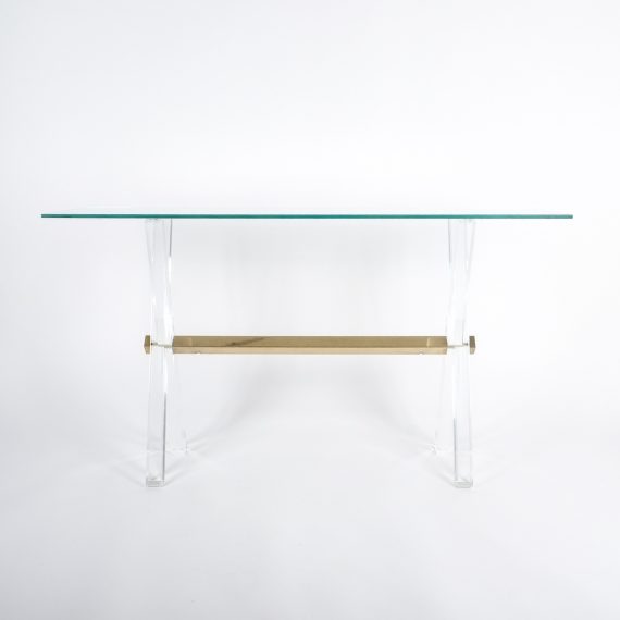 X console table lucite brass_05
