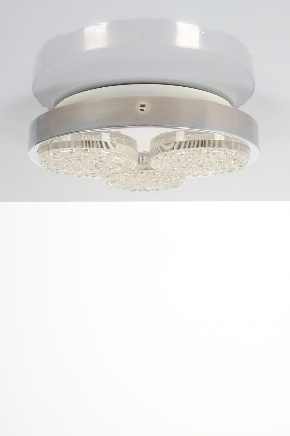 italian flush ceiling lamp chrome glass 4 Kopie