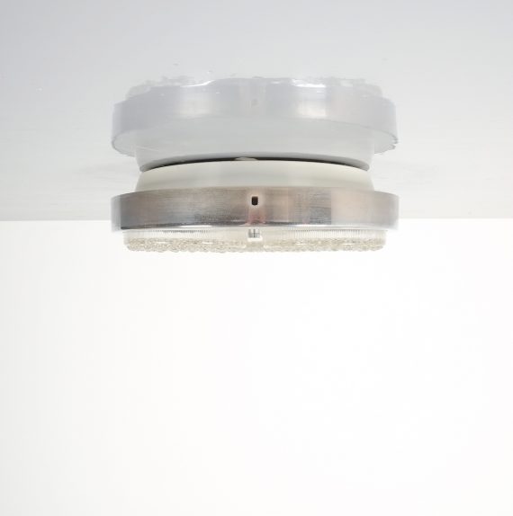 italian flush ceiling lamp chrome glass 6 Kopie