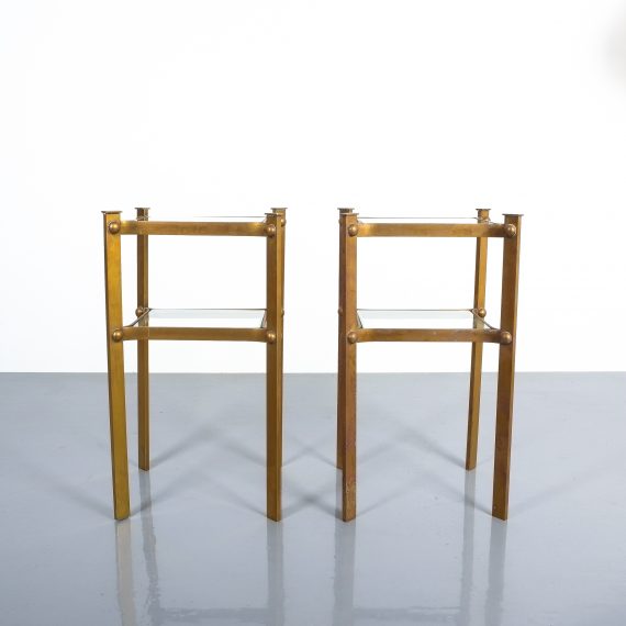 pair brass side tables 1940- 3 Kopie